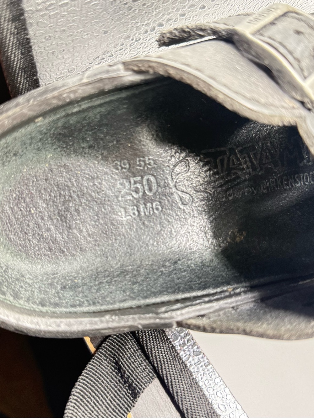 Birkenstock Black Leather Clog Mule with Buckle Accent - Picture 7 of 8